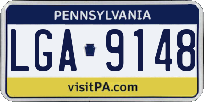 PA license plate LGA9148
