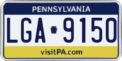 PA license plate LGA9150