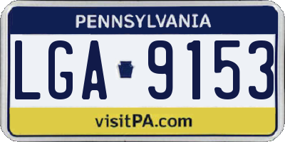 PA license plate LGA9153