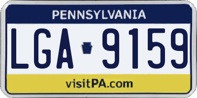 PA license plate LGA9159