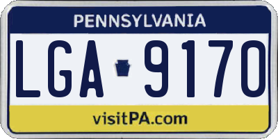 PA license plate LGA9170