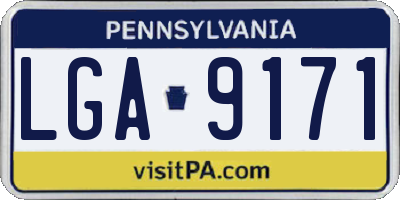 PA license plate LGA9171