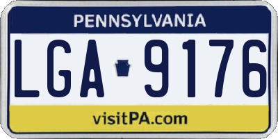 PA license plate LGA9176