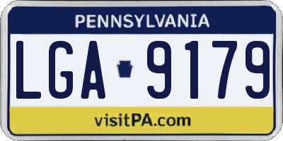 PA license plate LGA9179
