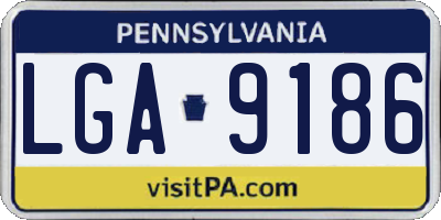 PA license plate LGA9186