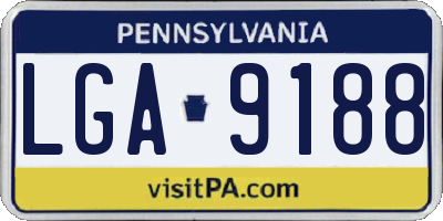 PA license plate LGA9188