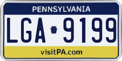 PA license plate LGA9199