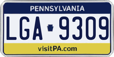 PA license plate LGA9309