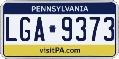 PA license plate LGA9373