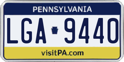 PA license plate LGA9440