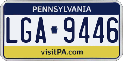 PA license plate LGA9446