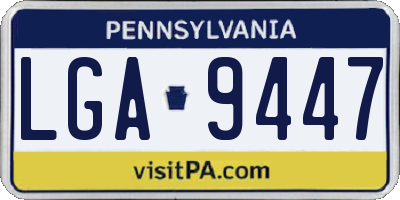 PA license plate LGA9447
