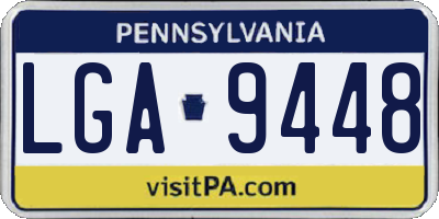 PA license plate LGA9448