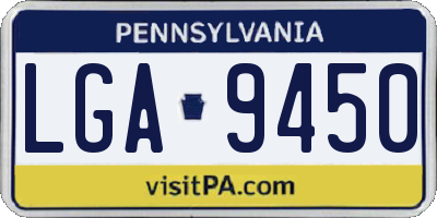 PA license plate LGA9450