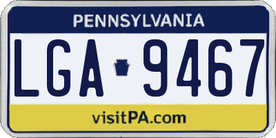 PA license plate LGA9467