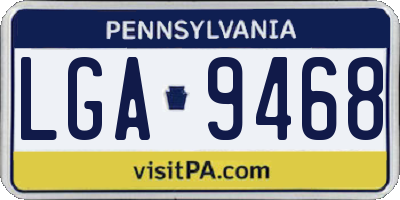 PA license plate LGA9468
