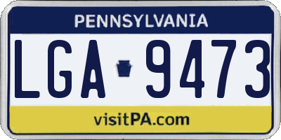 PA license plate LGA9473