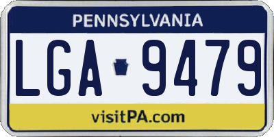 PA license plate LGA9479