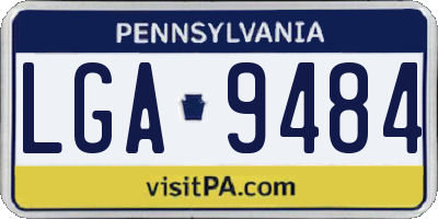 PA license plate LGA9484