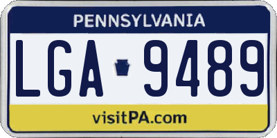 PA license plate LGA9489