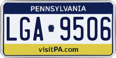 PA license plate LGA9506