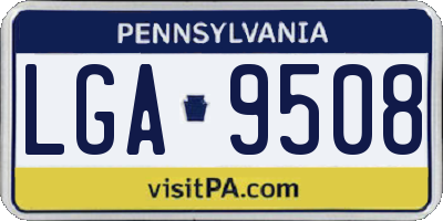 PA license plate LGA9508