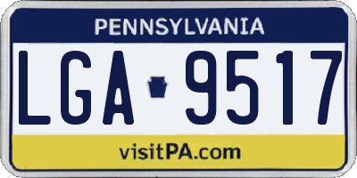 PA license plate LGA9517