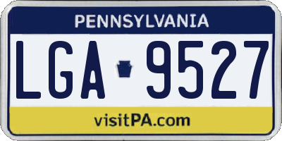 PA license plate LGA9527