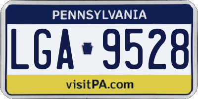 PA license plate LGA9528