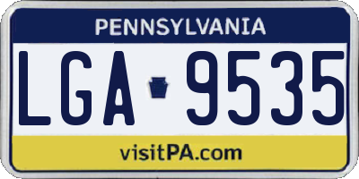 PA license plate LGA9535