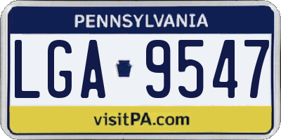 PA license plate LGA9547