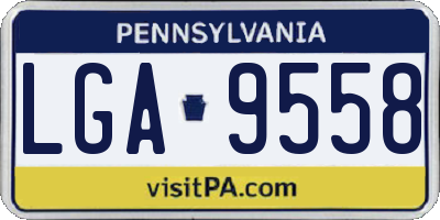 PA license plate LGA9558