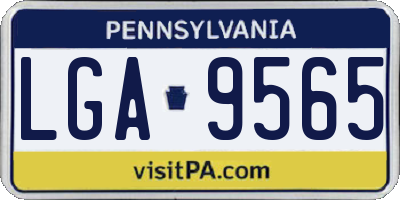 PA license plate LGA9565