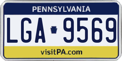 PA license plate LGA9569