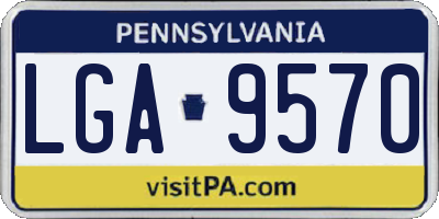 PA license plate LGA9570