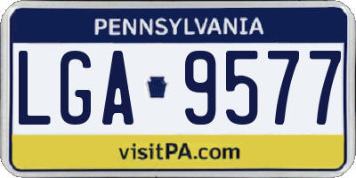 PA license plate LGA9577
