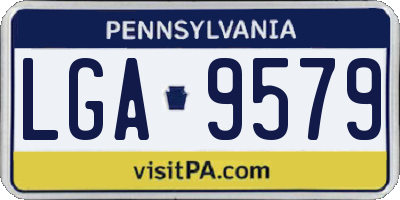 PA license plate LGA9579