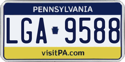 PA license plate LGA9588
