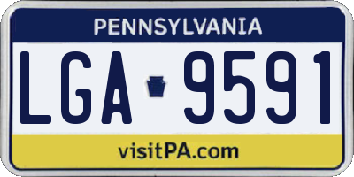 PA license plate LGA9591