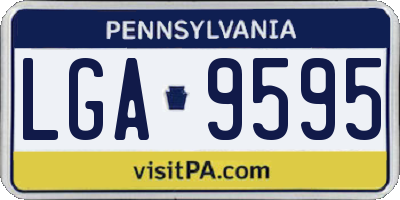 PA license plate LGA9595