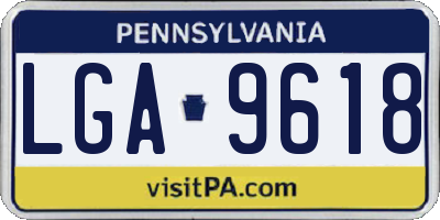 PA license plate LGA9618