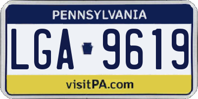 PA license plate LGA9619