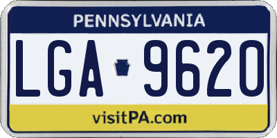 PA license plate LGA9620