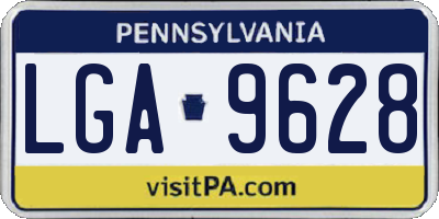 PA license plate LGA9628