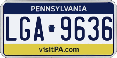 PA license plate LGA9636