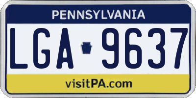 PA license plate LGA9637