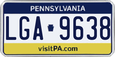 PA license plate LGA9638