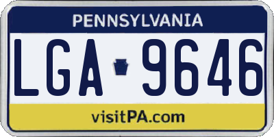 PA license plate LGA9646