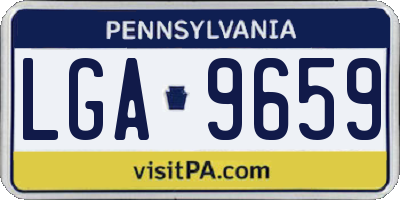 PA license plate LGA9659