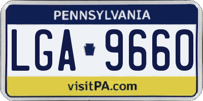 PA license plate LGA9660